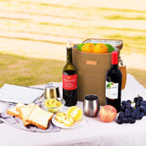 4 Bottle Wine Gift Carrier - Insulated & Padded Portable Wine Carrying Cooler Tote Bag for Travel, BYOB Restaurant, Wine Tasting, Party, Gift for Wine Lovers,Khaki