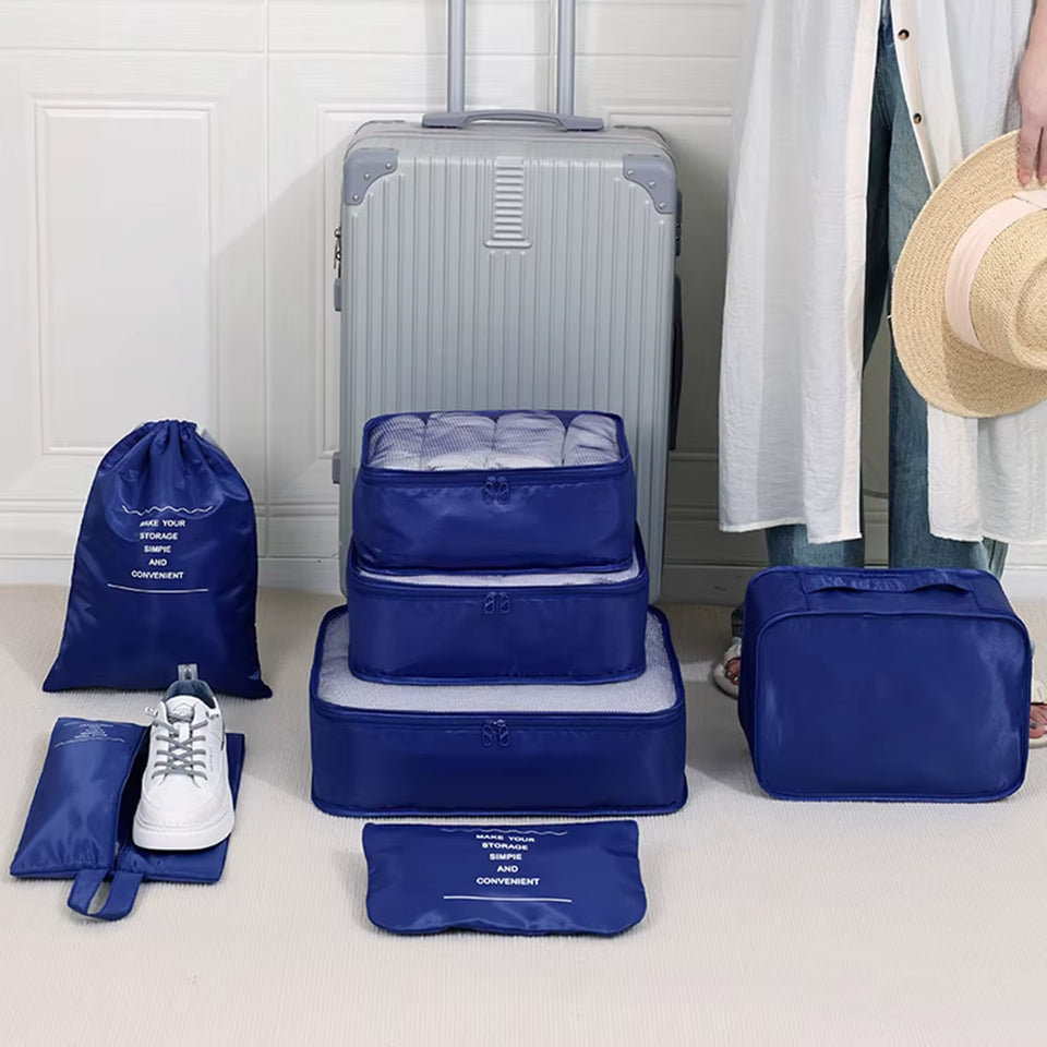 7-Piece Travel Storage Bag Set – Large Capacity Luggage Organizer for Clothes, Moving & Packing