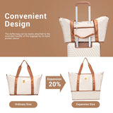 3 Piece Carry-On Luggage Sets, Hardside Suitcase Set with Spinner Wheels, Portable Travel Bag and Toiletry Bag, White