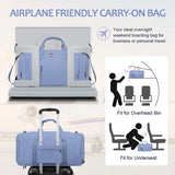 Gym Duffle Bag Backpack Waterproof Sports Duffel Bags Travel Weekender Bag for Men Women Overnight Bag with Shoes Compartment Blue