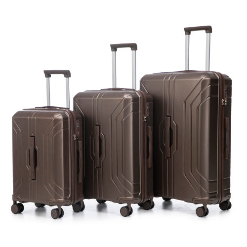 20  24  28  3 Pcs  Set In ABS Spinner Wheel Luggage, Carry On Suitcase, Matching Color, TSA Combination Lock AliExpress