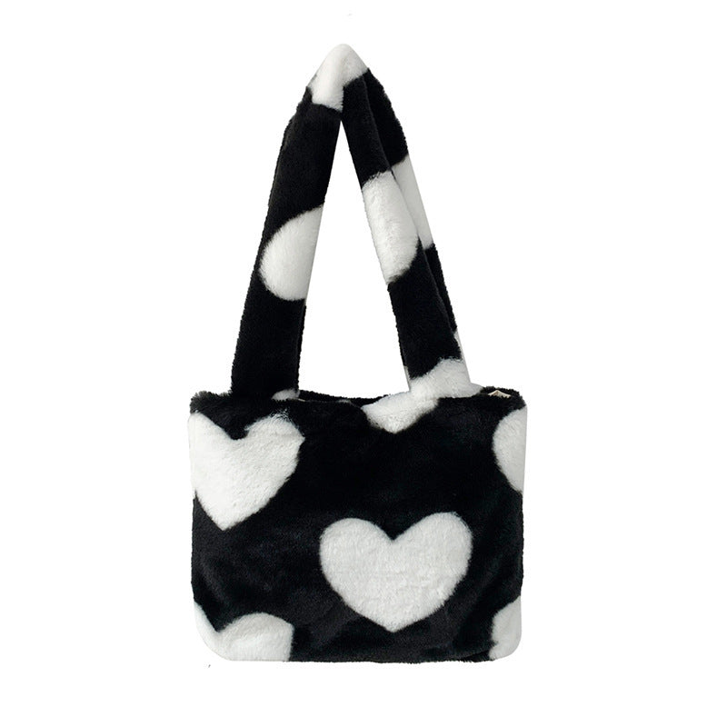 Fashion Love Heart Womens Furry Fluffy Bag AliExpress